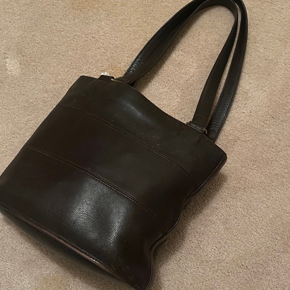 Coach Handbags - Coach Espresso Leather Shoulder Bag